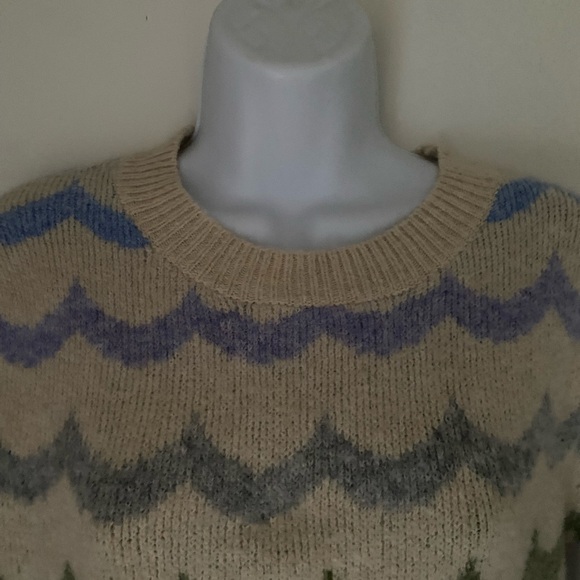 Dreamers By Debut Wavy Pattern Crewneck Sweater Size S - Picture 3 of 8